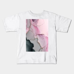 Blossom Skies - Abstract Alcohol Ink Resin Art Kids T-Shirt